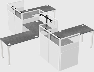 L-shape cubicles