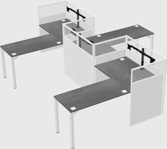 L-shape cubicles