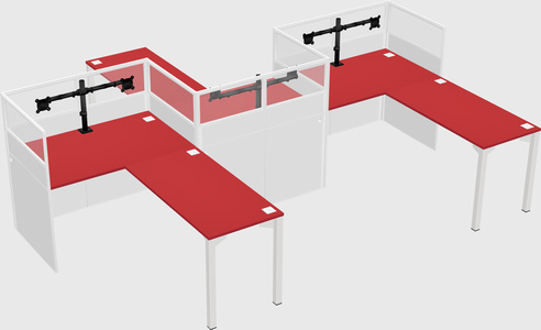 L-shape cubicles