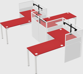 L-shape cubicles