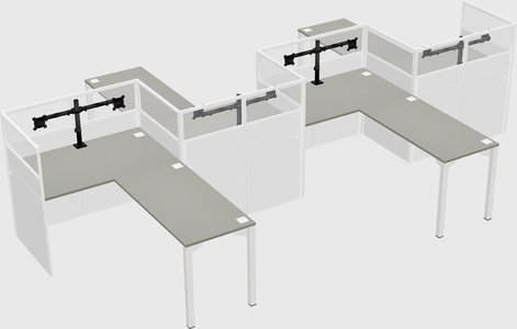 L-shape cubicles