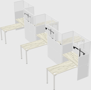 L-shape cubicles