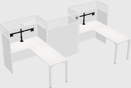 L-shape cubicles