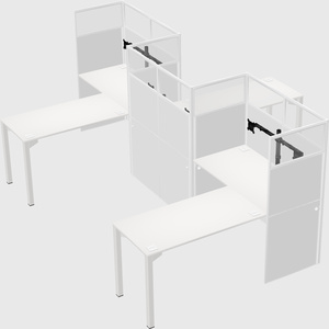 L-shape cubicles