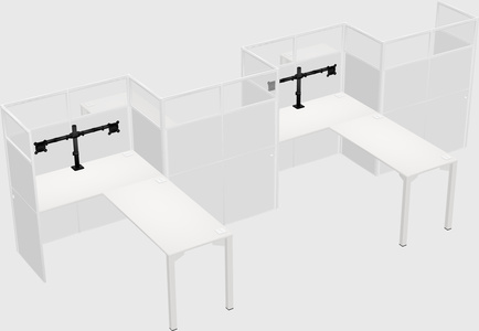 L-shape cubicles