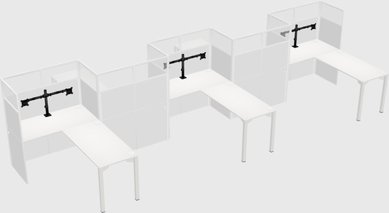 L-shape cubicles