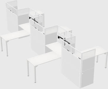 L-shape cubicles