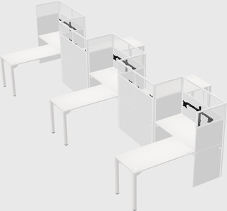 L-shape cubicles