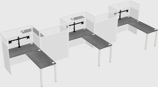 L-shape cubicles