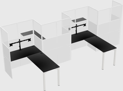 L-shape cubicles