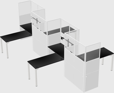 L-shape cubicles