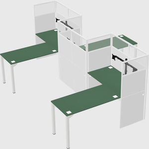 L-shape cubicles