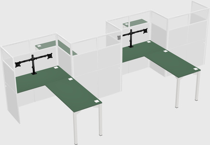 L-shape cubicles