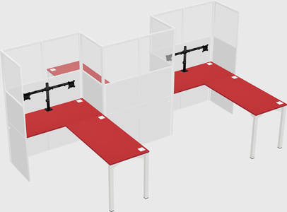 L-shape cubicles