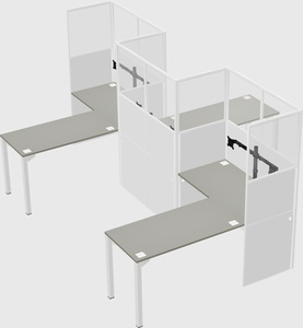 L-shape cubicles