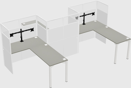 L-shape cubicles
