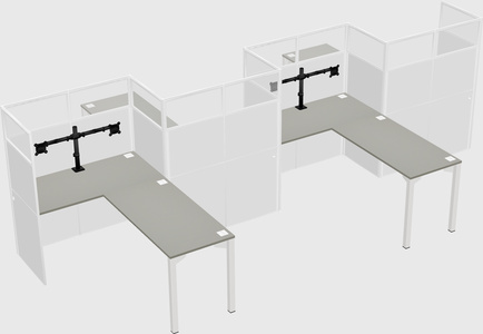 L-shape cubicles