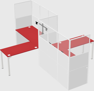 L-shape cubicles
