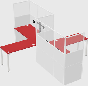 L-shape cubicles
