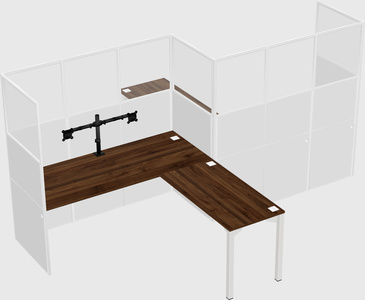 L-shape cubicles