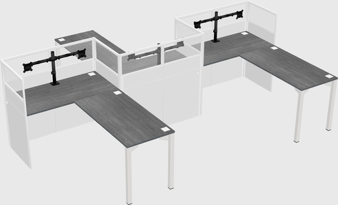 L-shape cubicles