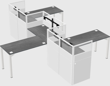L-shape cubicles