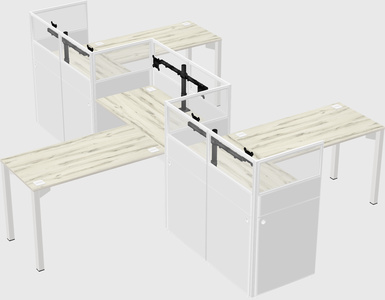 L-shape cubicles