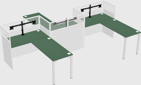 L-shape cubicles