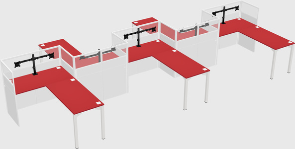 L-shape cubicles