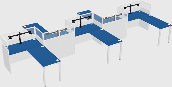 L-shape cubicles