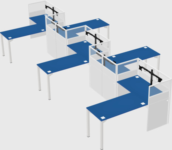 L-shape cubicles
