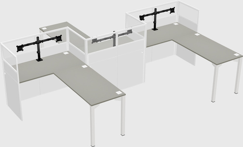 L-shape cubicles