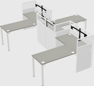 L-shape cubicles