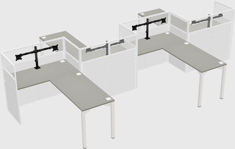 L-shape cubicles
