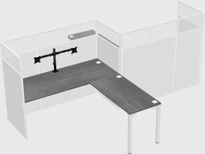 L-shape cubicles