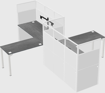 L-shape cubicles