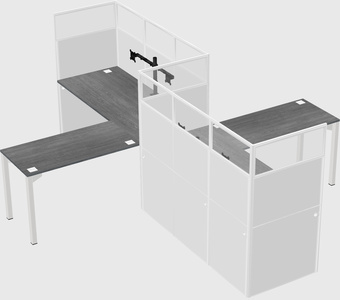 L-shape cubicles