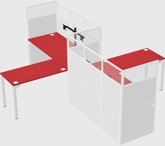 L-shape cubicles