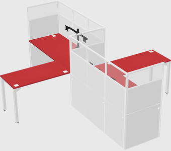 L-shape cubicles
