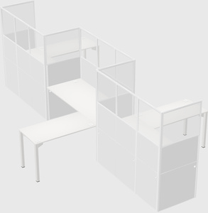 L-shape cubicles