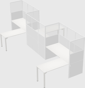 L-shape cubicles