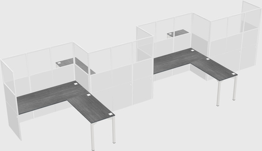 L-shape cubicles