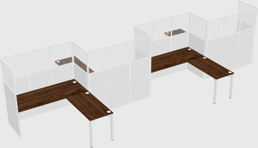L-shape cubicles