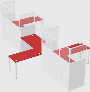 L-shape cubicles