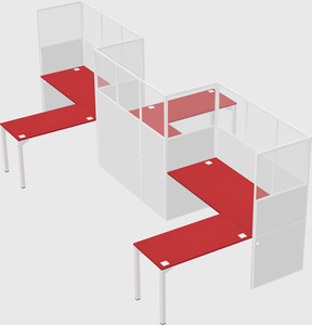 L-shape cubicles