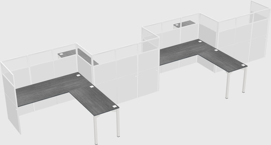 L-shape cubicles