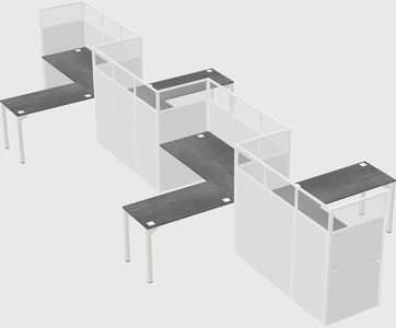 L-shape cubicles