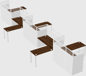 L-shape cubicles