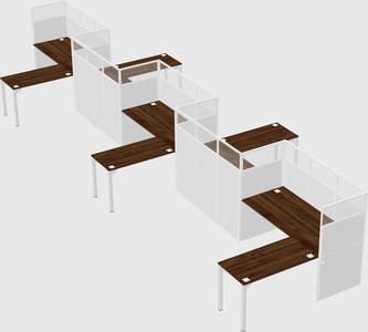 L-shape cubicles