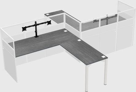 L-shape cubicles
